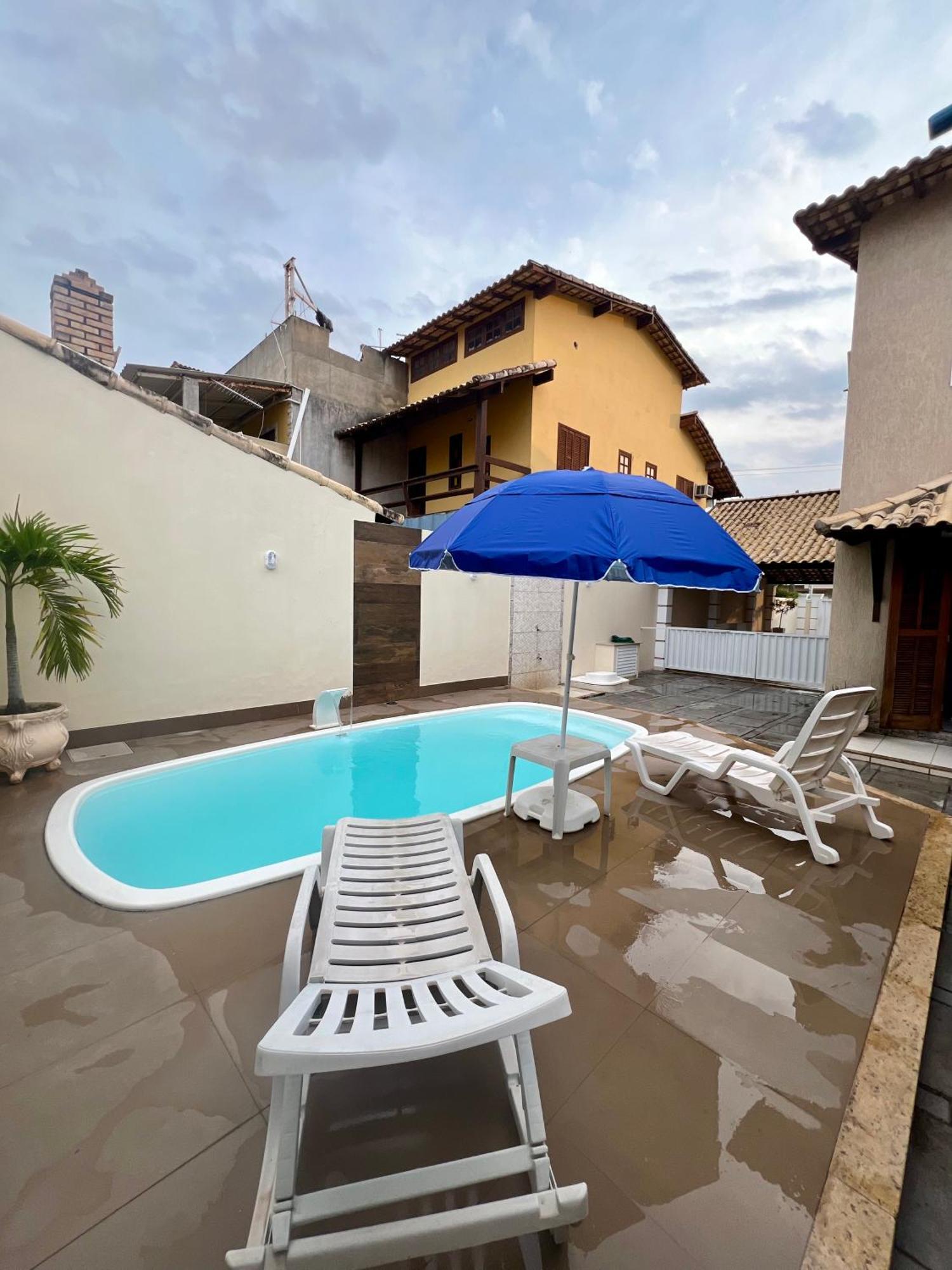 Casa Com Piscina, Churrasqueira E Ar Condicionado Em Condominio Cabo Frio Esterno foto
