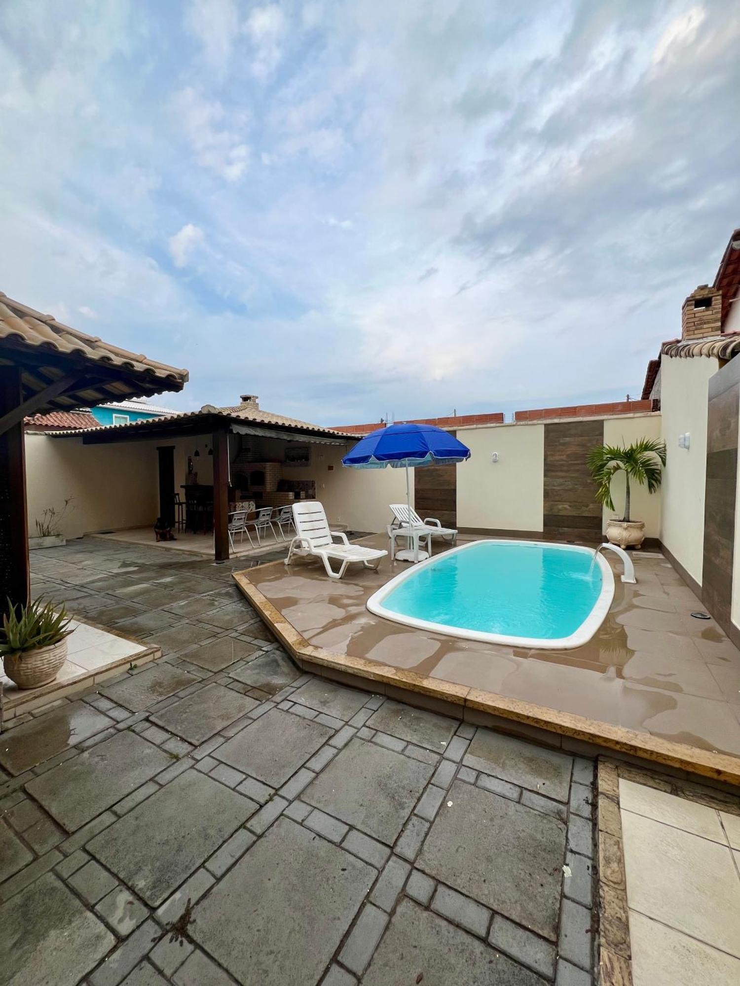 Casa Com Piscina, Churrasqueira E Ar Condicionado Em Condominio Cabo Frio Esterno foto
